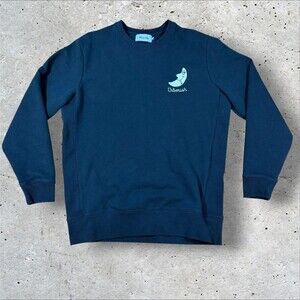 Jiberish Crewneck Sweatshirt Mens XL Black Embroidered Moon Ski Snow Skate